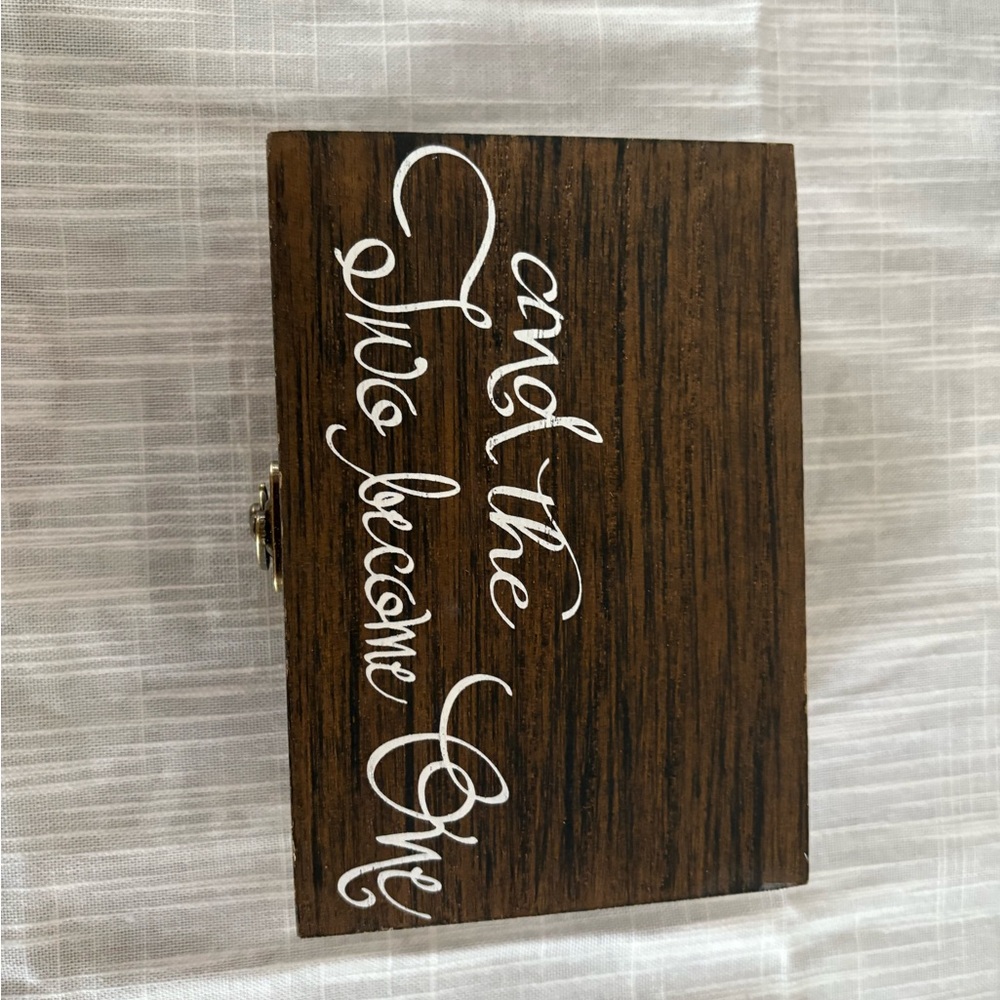His & Hers Brown Ring Box